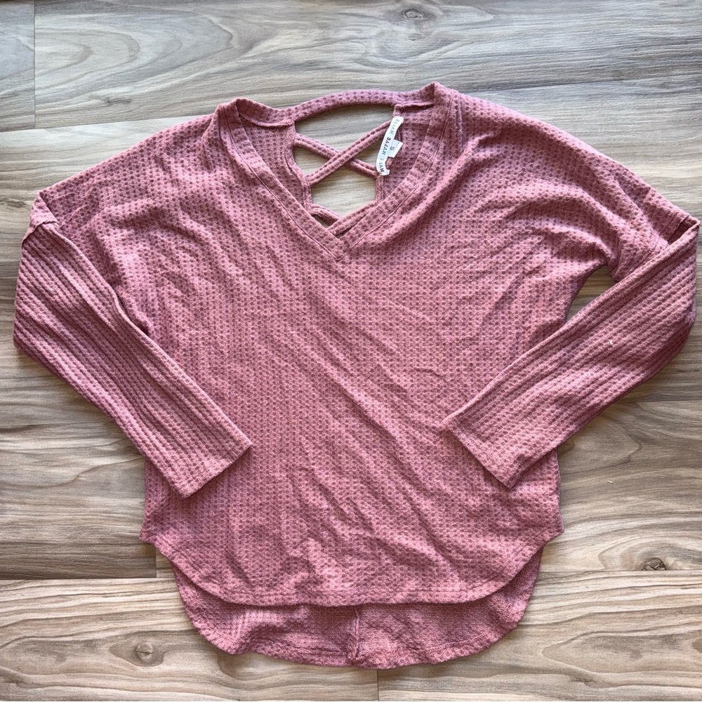 NanaMacs Dusty Rose Long Sleeve Top